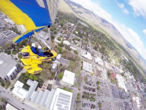 Hang gliding over Carson City Nevada