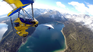 Hang Gliding Tahoe Fly Two above Emerald Bay